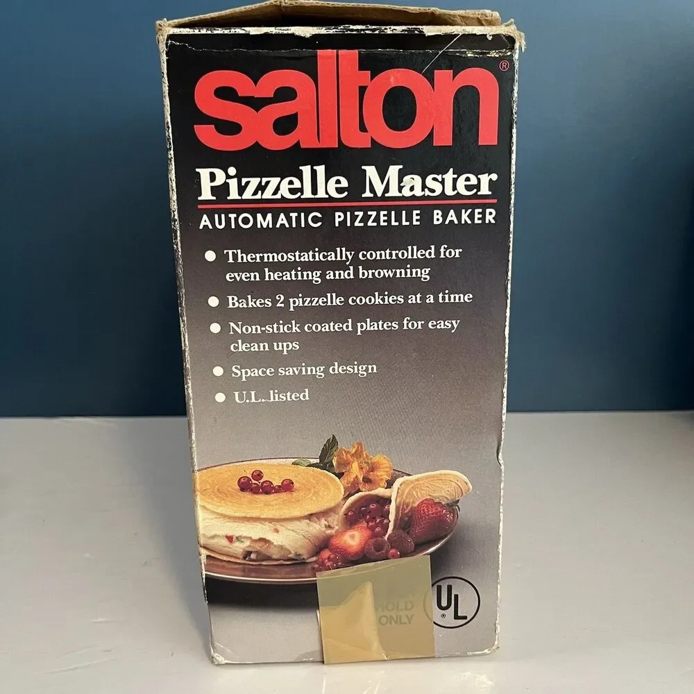 Salton Pizzelle Maker Master Automatic Electric Baker WM-6 1994 VTG Tested!